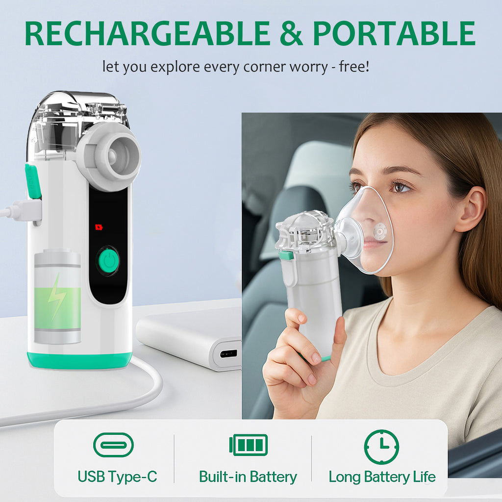 Mayluck Portable Nebulizer with Self-Clean Function, Portable for Daily Use On-the-Go