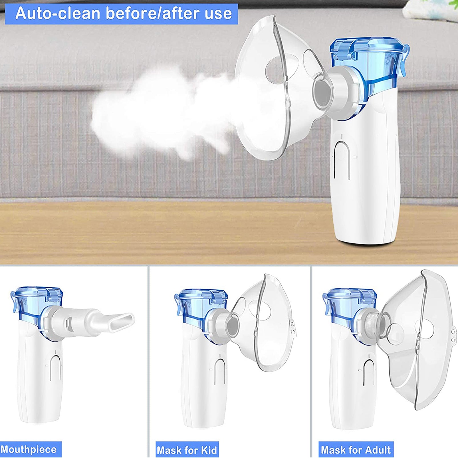 Ultrasonic Nebulizer, Portable Nebulizer Machine with Two Power Mode