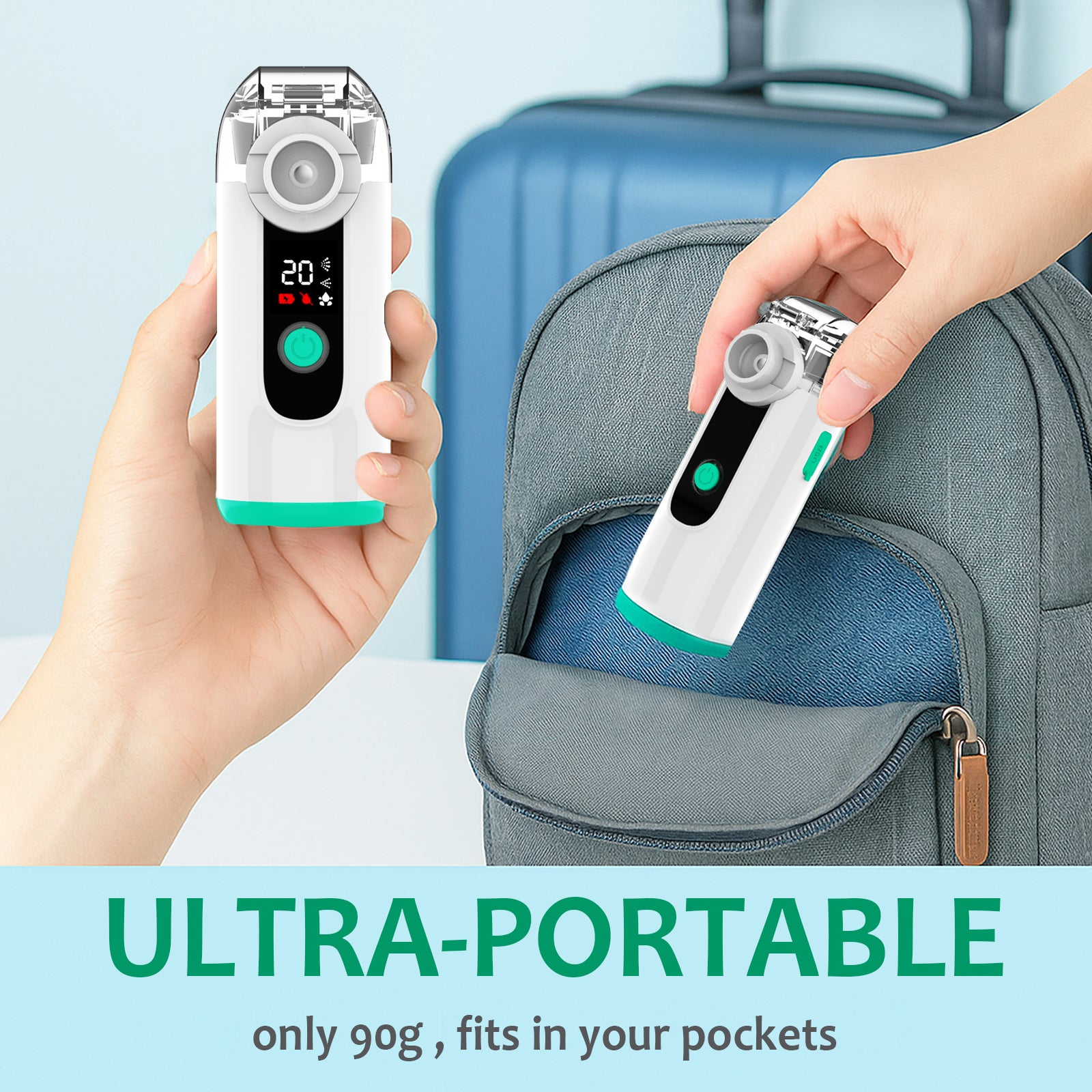 Mayluck Portable Nebulizer with Self-Clean Function, Portable for Daily Use On-the-Go